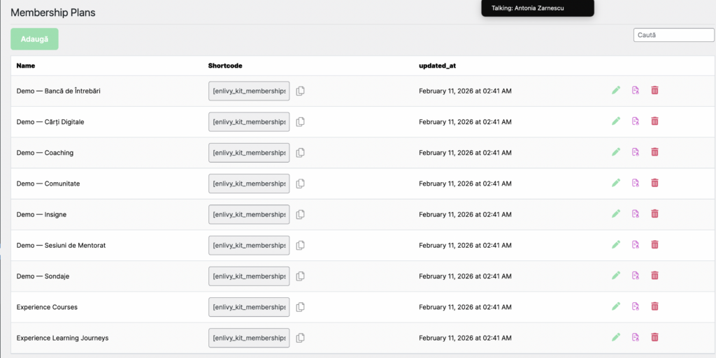 Memberships